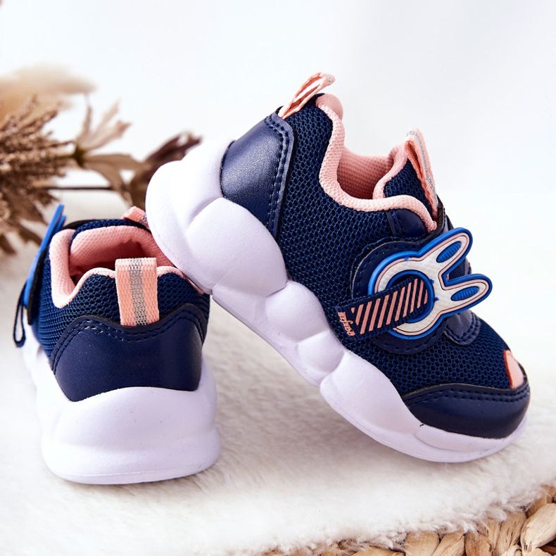 BEFADO S.A. Dětská sportovní obuv na suchý zip Befado 516P090 námořnická modrá-růžová růžový 1