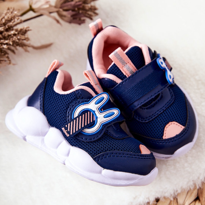 BEFADO S.A. Dětská sportovní obuv na suchý zip Befado 516P090 námořnická modrá-růžová růžový 2