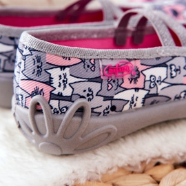 BEFADO S.A. Pantofle Ballerina Befado Cats 116X297 šedé šedá 1