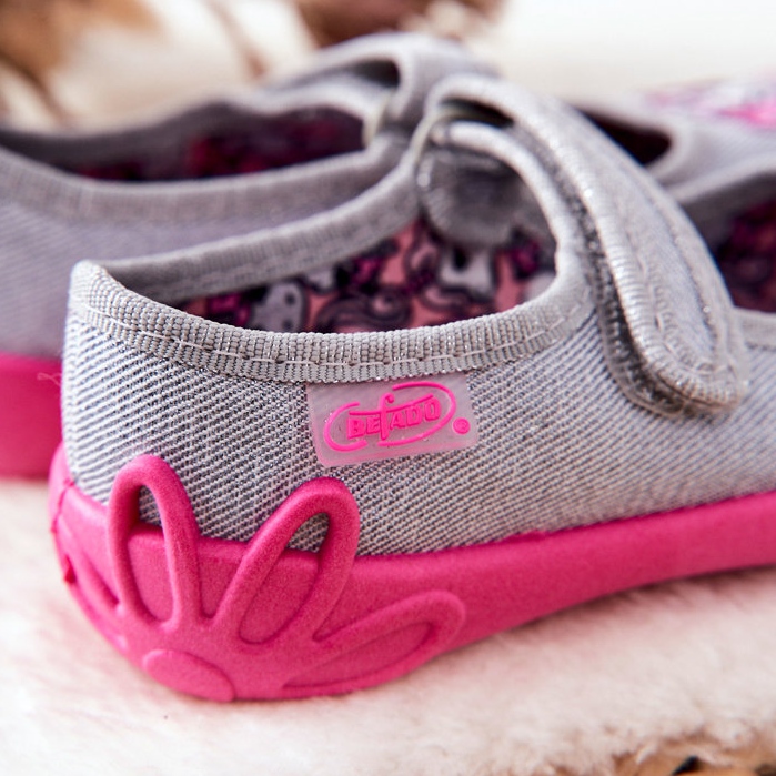 BEFADO S.A. Pantofle Befado Unicorns 114X464 Šedo-růžové růžový 2