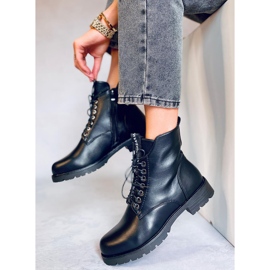 Ango Black šněrovací dělníci černá 1 Ango Black šněrovací dělníci černá 1