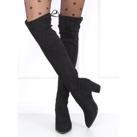 Kozačky na podpatku značky Peti Black černá 1 Kozačky na podpatku značky Peti Black černá 1