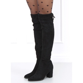 Kozačky na podpatku značky Peti Black černá 2 Kozačky na podpatku značky Peti Black černá 2