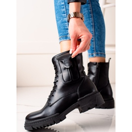 W. Potocki Klasické šněrovací botičky Potocki černý 1