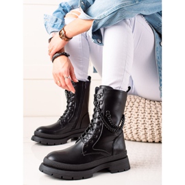 Bona Teplé dělníky s řetězem černý 1