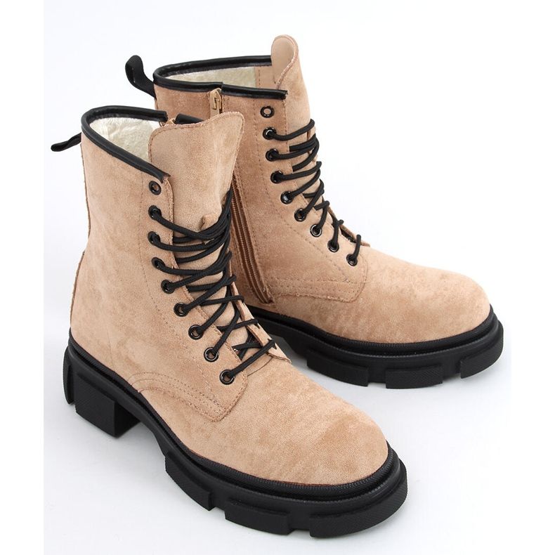 Dazy Beige semišové dělníky béžový 1