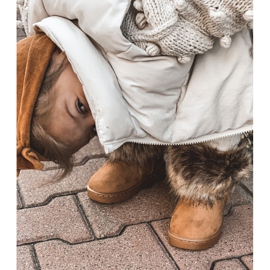 FRROCK Sněhule S Kožešinovým Velbloudem Small Fox béžový žluť 2