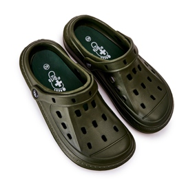 BEFADO S.A. Pánské pantofle Kroks Befado 154M004 Khaki zelený 1