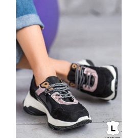 Goodin Pohodlné kožené tenisky černý 2