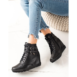 Goodin Šněrovací kotníkové boty černý 2