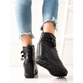 Goodin Šněrovací kotníkové boty černý 1