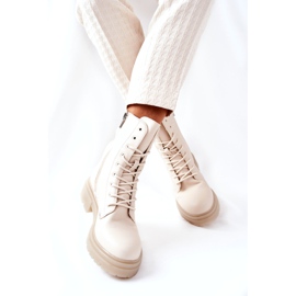 PE1 Vysoké boty Workery Beige Rozelle béžový 3