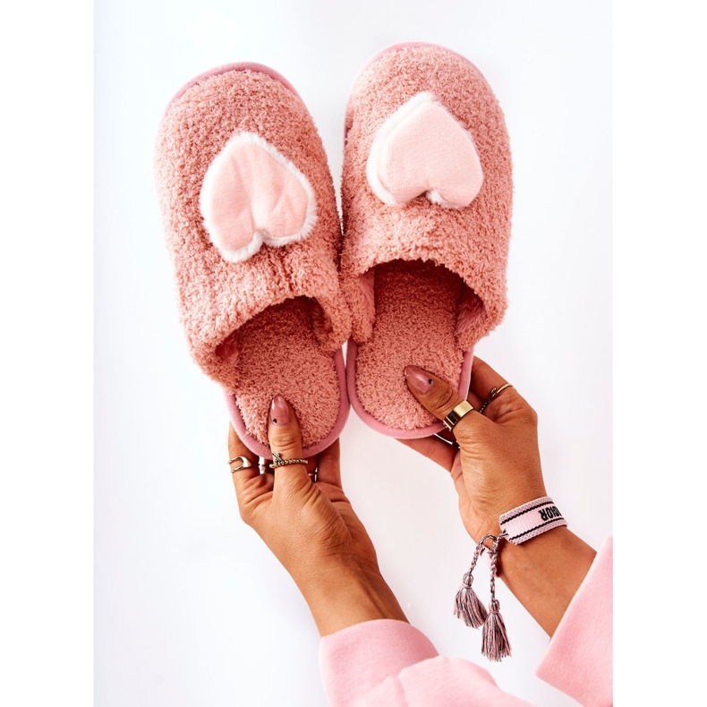 Dámské růžové pantofle Heartbeat růžový 1 Dámské růžové pantofle Heartbeat růžový 1