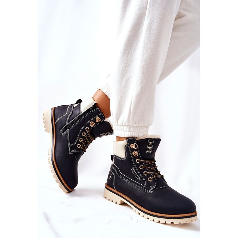NEWS Dámské trapery Timberki Warmed Black Tiempo černý 1