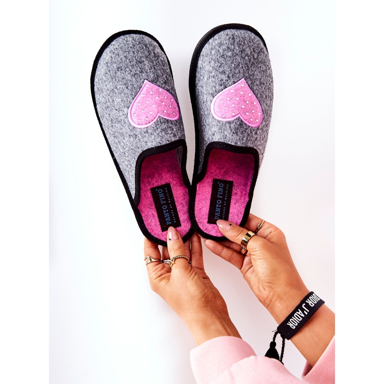 Big Star Domácí Pantofle Panto Fino II267010 Šedo-růžové růžový 1