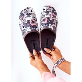 Inblu Pantofle Befado Pantofle Cats 155D200 Šedé 1