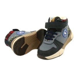 American Club Boty chlapců s kožešinou amerického klubu GC27 Navy Blue modrý 4