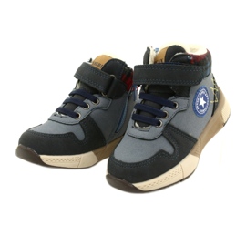 American Club Boty chlapců s kožešinou amerického klubu GC27 Navy Blue modrý 3