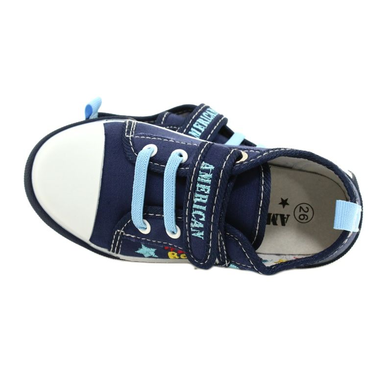 American Club Ten15 Navy tenisky na suchý zip námořnická modř 5