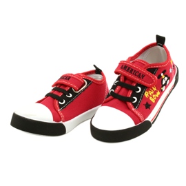Tenisky American Club Ten15 Red na suchý zip červený 3