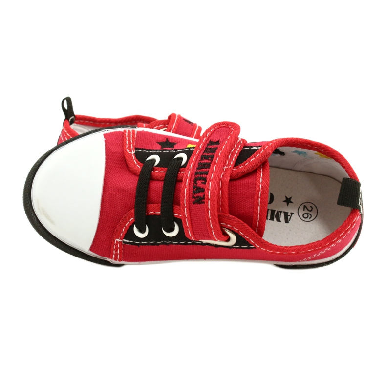 Tenisky American Club Ten15 Red na suchý zip červený 5