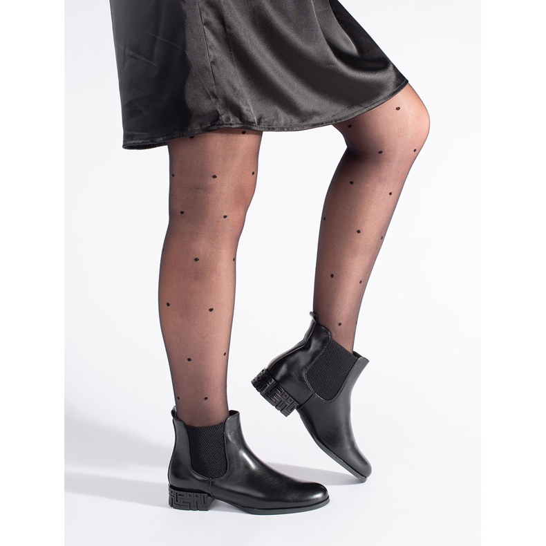 Sergio Leone Chelsea Boty S Ozdobným Podpatkem černá 2