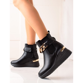 Groto Gogo Módní klínové boty černý 1