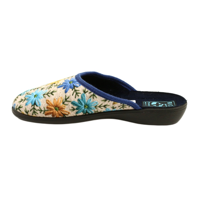 Dámské pantofle s květinami Adanex 26743 Béžovo-modré béžový modrý 2 Dámské pantofle s květinami Adanex 26743 Béžovo-modré béžový modrý 2