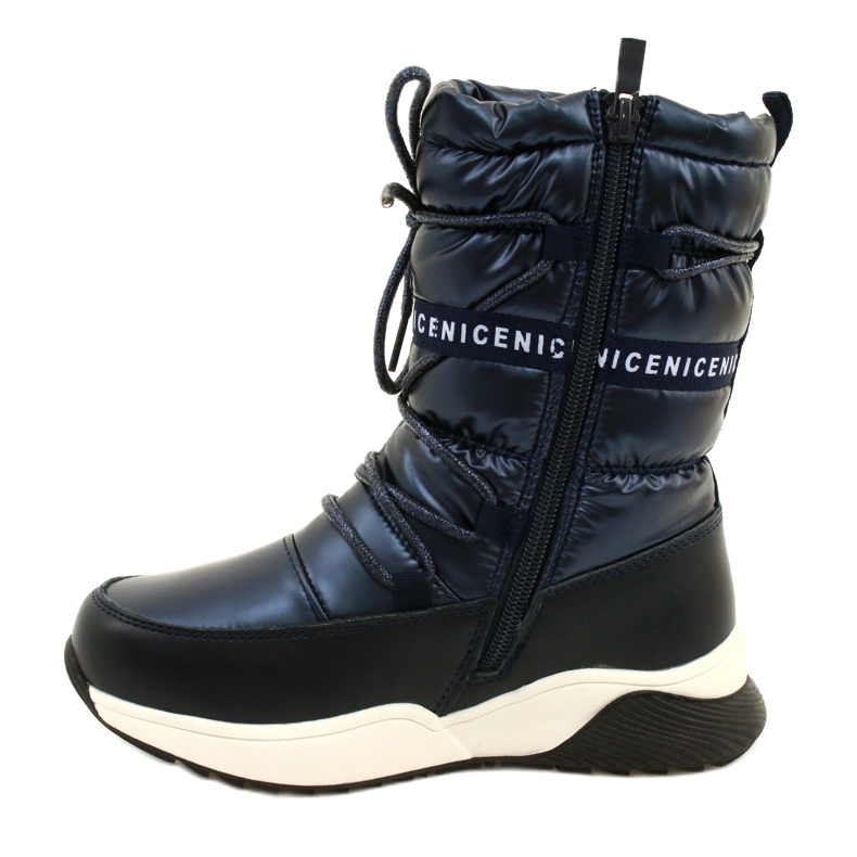 Dětské sněhule Miss Evento Waterproof 21DZ23-4325 černý námořnická modř 2