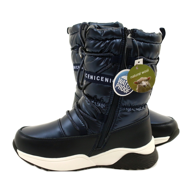 Dětské sněhule Miss Evento Waterproof 21DZ23-4325 černý námořnická modř 5
