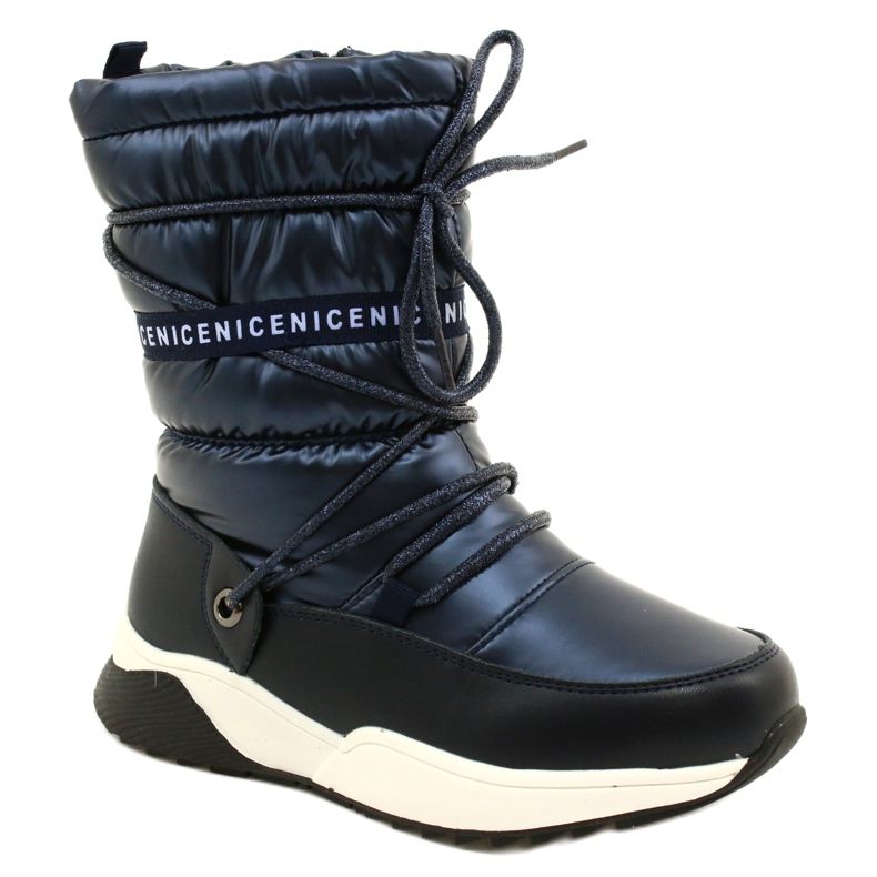 Dětské sněhule Miss Evento Waterproof 21DZ23-4325 černý námořnická modř 1