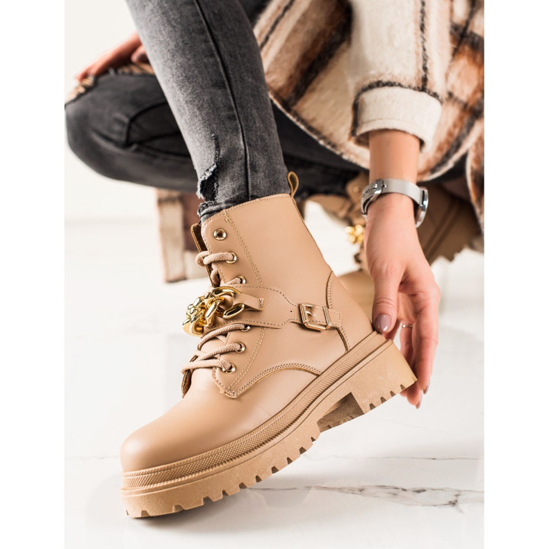 TRENDI Pohodlné módní dělnice béžový 1