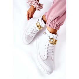 Vysoké Tenisky Na Bílé Platformě Standies bílý zlatý 1