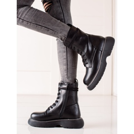 TRENDI Černé tašky na platformě černý 1