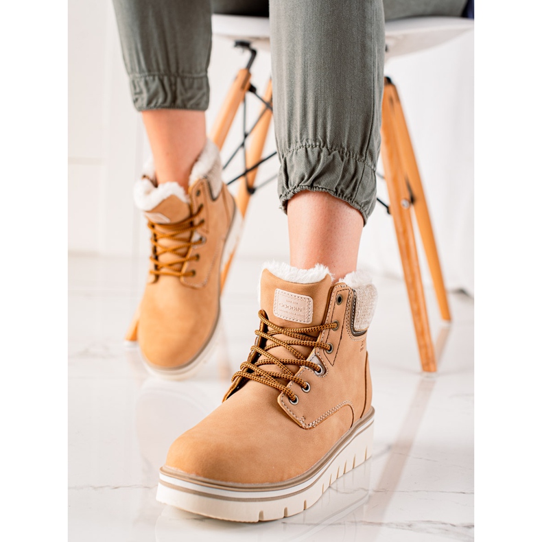 Goodin Trapery na platformě hnědý 2