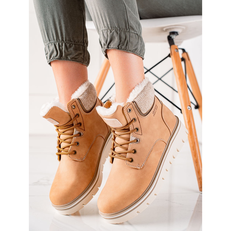 Goodin Trapery na platformě hnědý 1