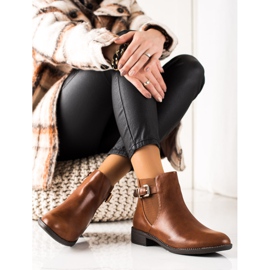 Chc Shoes Pohodlné hnědé kozačky hnědý 1