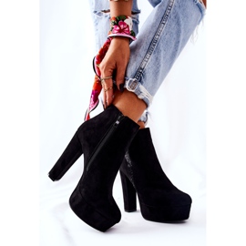 PS1 Semišové boty na vysokém podpatku Black Sarsea černá 1