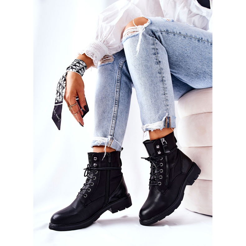 Černé Mirthbrow Teplé Boty Se Zipem černá 2