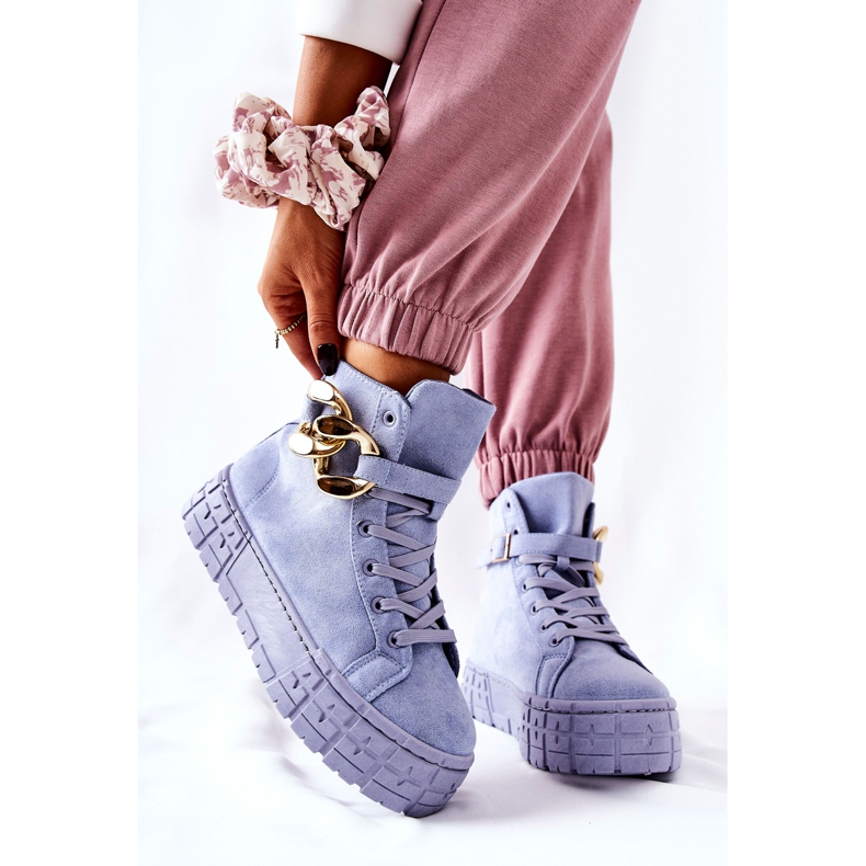 Vysoké Tenisky Na Platformě Evenia Blue modrý 2