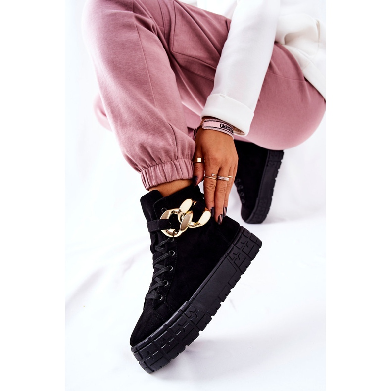 Vysoké Tenisky Na Černé Platformě Evenia černá 1