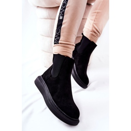 PS1 Suede Booties Jodhpur boty na platformě Black Marissa černý 2