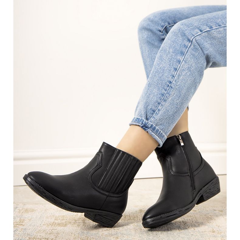 Černé teplé kovbojské boty Jolicoeur černý 1