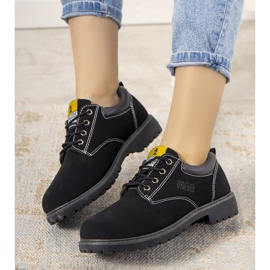 Černé boty na silné podrážce Pelland černý 2