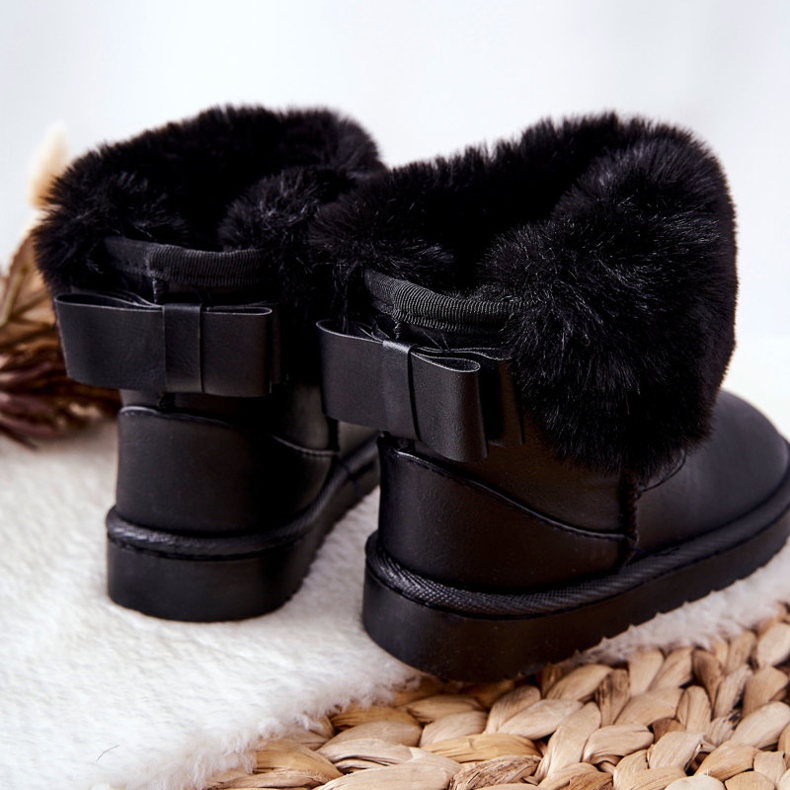 Dětské Sněhule S Kožešinou Black Madie černý 1