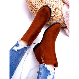 BUGO Dámské klínové boty semišové velbloudí tema hnědý 5