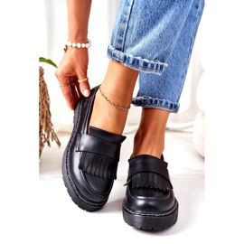 Kožené mokasíny Big Star II274100 Black černý 1