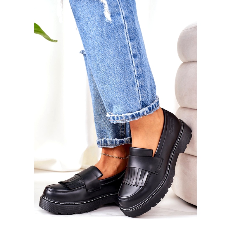 Kožené mokasíny Big Star II274100 Black černý 2