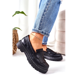 Kožené mokasíny Big Star II274100 Black černý 4