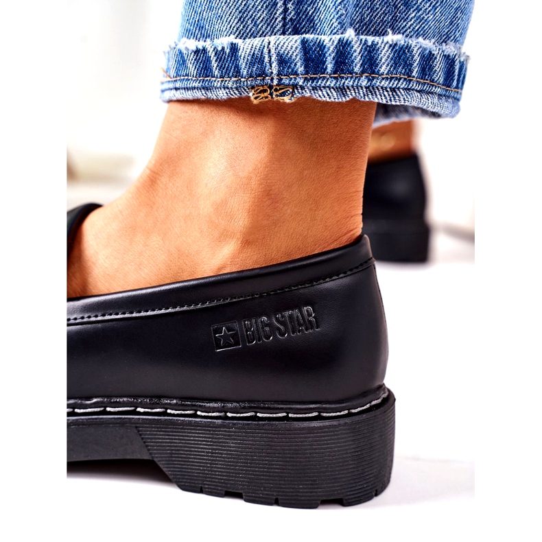 Kožené mokasíny Big Star II274100 Black černá 5